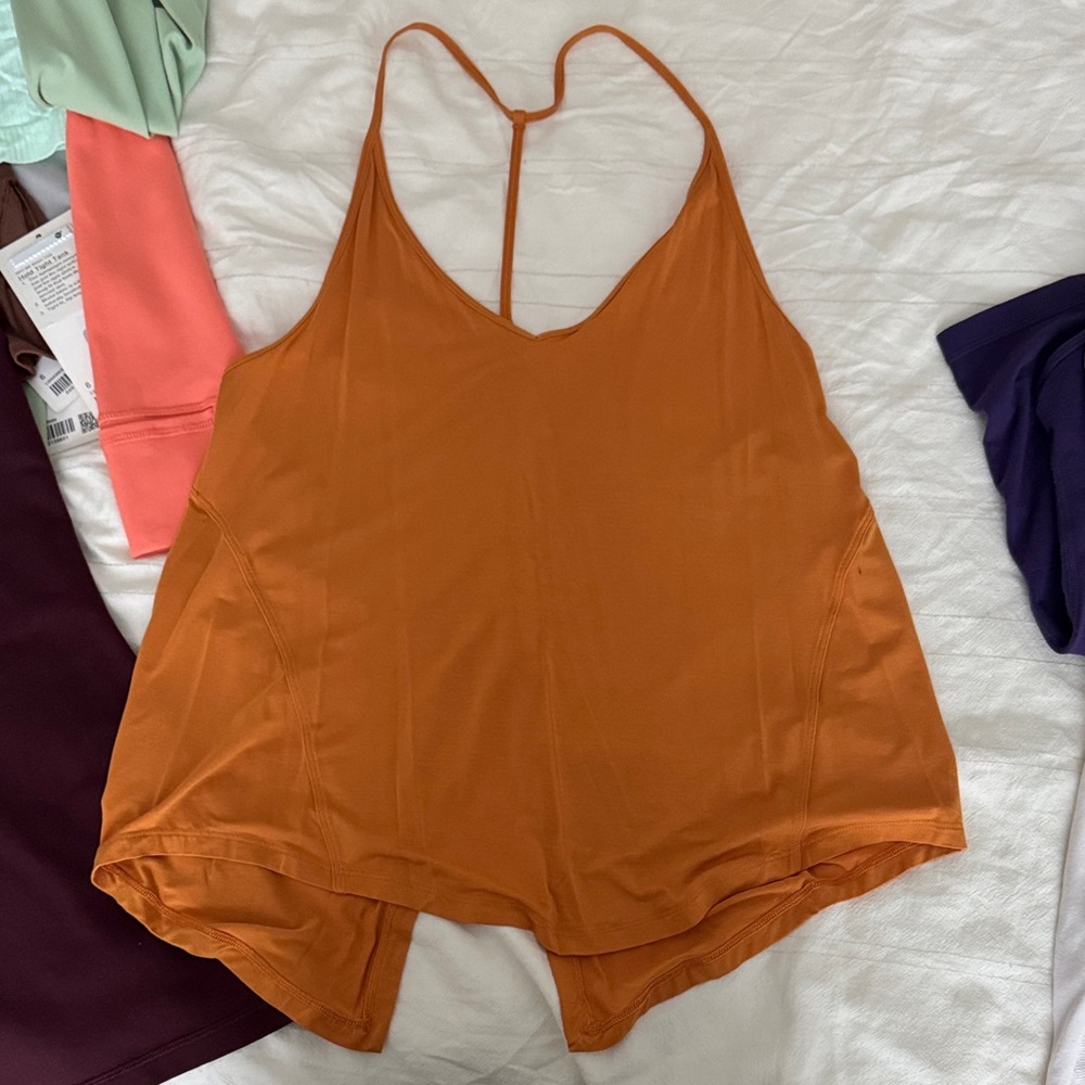 Lululemon Women's Orange Sleeveless Top tank